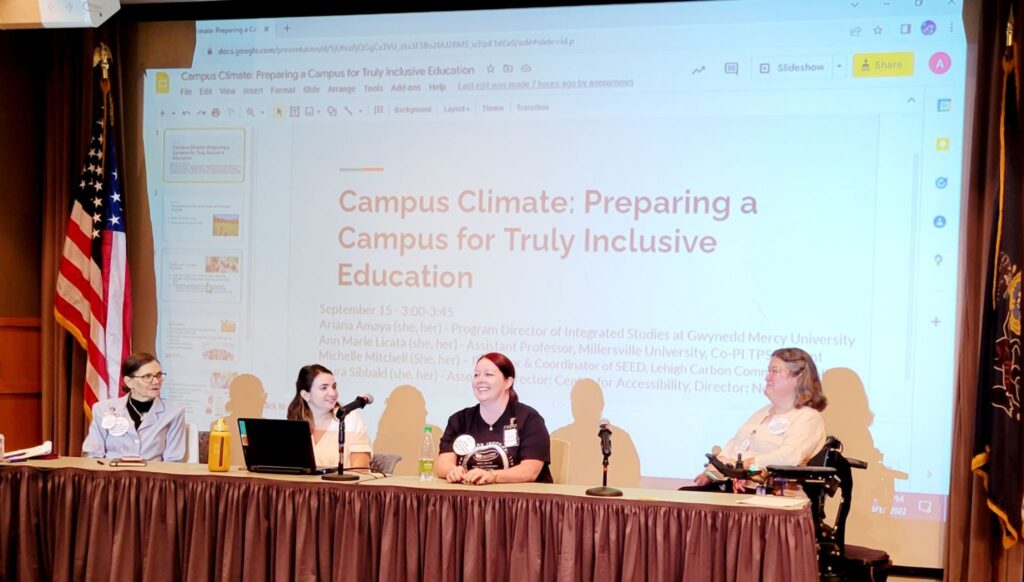 Laura pictured center during Inclusive Education Panel Discussion