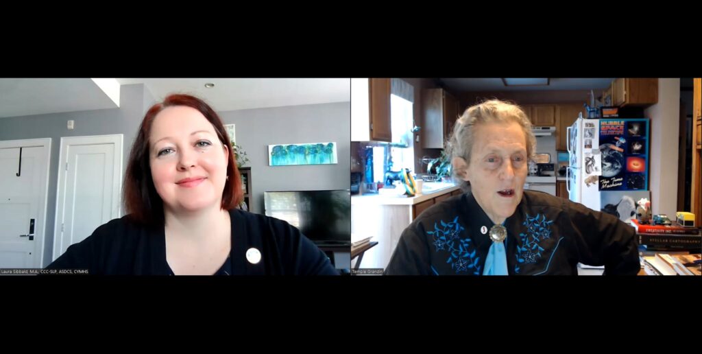 Laura and Temple Grandin PESI Summit through online video chat